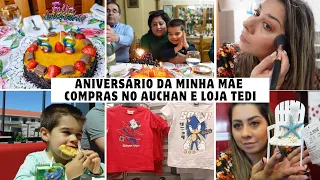 Aniversário da minha Mãe || Compras no Auchan e Loja Tedi