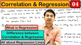 what is regression, Difference between Correlation & Regression, Regression Lines: part-4