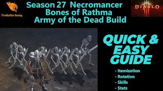 Diablo 3: Season 27 - Necromancer - Bones of Rathma - Army of the Dead - Pushing Guide