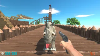 FPS Avatar with all weapons in Wooden land - Animal Revolt Battle Simulator