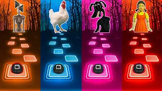 Siren Head Final Showdown - Chicken Wing - Cartoon Dog - Squid Game | Tiles Hop EDM Rush