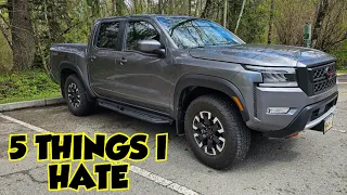 5 Things I DISLIKE About My 2023 Nissan Frontier Pro-4x!