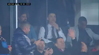 cristiano Ronaldo watching El Clasico Real Madrid 2 0 Barcelona 01 03 2020