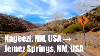 📹 4K 60FPS | 🚙 Scenic Drive | 🌄 Nageezi, NM ⮕ ⛰️ Jemez Springs, NM | 🇺🇸 United States