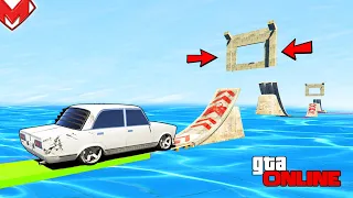 САМЫЙ КРАСИВЫЙ ПАРКУР НА ЧЕБУРЕКАХ В GTA 5 ONLINE! ГОНКИ НА МАШИНАХ В ГТА 5 ОНЛАЙН