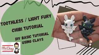 TOOTHLESS / LIGHT FURY CHIBI TUTORIAL USING CLAYS {DIY / BASIC / EASY TO USE}