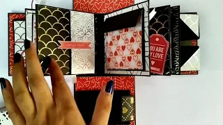 Mini Scrapbook in a box | Handmade birthday gift ideas | Explosion Box scrapbook card