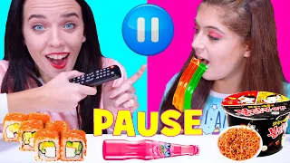 ASMR PAUSE CHALLENGE! EATING SOUNDS By LiLiBu