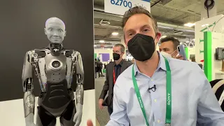 First in person demo ever of the Humanoid robot Ameca at CES 2022