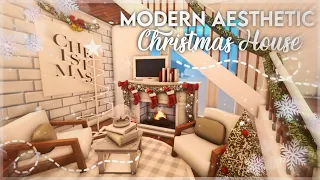 No Advanced Placing Modern Aesthetic Two Story Christmas House Speedbuild and Tour - iTapixca Builds