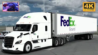 Freightliner Cascadia w/ DD15 | Houston - Abilene | ATS Gameplay 4K + wheel cam