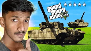 I STOLE  TANKS FROM MILITARY BASE | GTA 5 5 STAR Wanted - GTA V Funny moments - Sharp Tamil Gaming