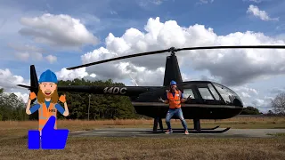 Handyman Hal works with a Helicopter | Flying a Helicopter for kids