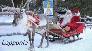 Babbo Natale e renne 🦌🎅 Messaggio e corsa delle renne di Santa Claus en Laponia Finlandia Rovaniemi