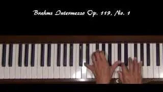 Brahms Intermezzo Op. 119, No. 1 Piano Tutorial