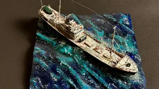 Northsea Fishing Trawler diorama Part 1: building the ship