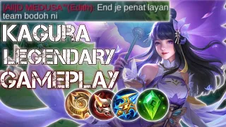 The enemy asks for surendder kagura legendary build and rotations for beginner mobile legends