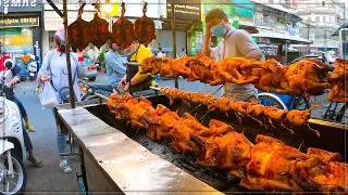 Tasty Roasted Duck, Chicken, Grilled Pork & Salr Grill Fish | Cambodian Street Food