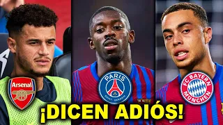 CONFIRMADO🚨7 CRACKS que QUEDAN FUERA DEL BARCELONA PARA ESTE PROXIMO MERCADO DE FICHAJES 2022