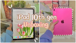 🧚‍♀️🍎ipad 10th gen 2022 unboxing | pink 64gb🎀 | aesthetic & asmr