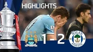 MANCHESTER CITY VS WIGAN ATHLETIC 1-2: Official goals and highlights FA Cup Sixth Round HD