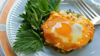 Nettle with Eggs and Feta Cheese