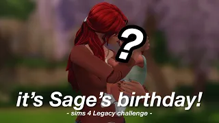 Sage's first birthday + trip to the park || Sims 4 Legacy challenge EP105 || solitasims