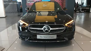 2022 Mercedes-Benz C-Class C220d AMG Line | In Black color Visual Review Interior and Exterior