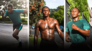 Israel Adesanya Training His Cardio | Difficult Hill Sprints Workout