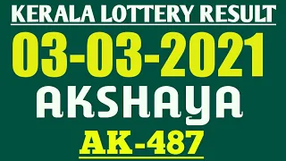 03/03/2021 AKSHAYA AK-487 KERALA LOTTERY RESULT TODAY
