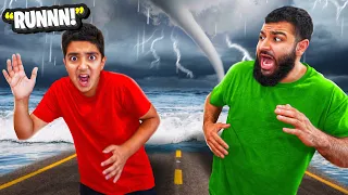 Caught in a HUGE Hurricane!! WE EVACUATED 🏃‍♂️🌪️