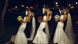 Identical Triplets Get Married Together in Joint Wedding