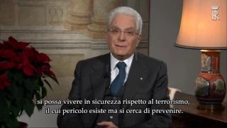 Messaggio di fine anno del Presidente della Repubblica Sergio Mattarella con sottotitoli