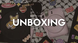 [Unboxing] 🌸 Instax Mini 12 in Patch and Match Bundle! (Asmr, with a lot of inclusion) 🍓🍰💌🧸