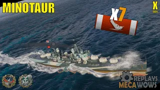 Cruiser Minotaur 7 Kills & 173k Damage | World of Warships Gameplay