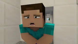 Steve and Wolf Life: The Toilet (Minecraft Animation)