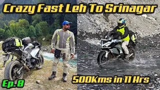 CROSSING ZOJILA PASS On 1000cc Bike - 500kms Leh To Srinagar in 11 Hrs | Ladakh Ride - Part 8