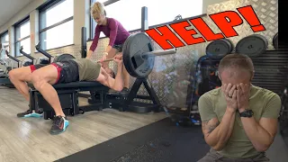 Fixing my weak BENCH PRESS | She had to SAVE me