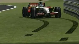 F1CS Pre Season Hungary - Force India Roll over accident