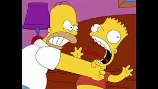 Homer strangles Bart to death (Recreation)
