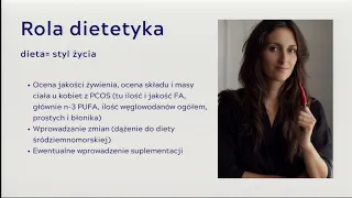mgr inż. Ludmiła Podgórska - Dietoterapia w PCOS