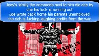 The Casualties - Unknown Soldier with Lyrics