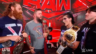 Rhea Ripley & Dominik Mysterio confronts Sami Zayn and Kevin Owens - WWE RAW 7/10/2023