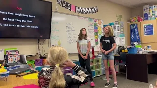 Singing in front of whole 5th grade class