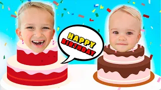 Joyeux anniversaire chrétien ! Fête des enfants du deuxième anniversaire avec Vlad & Niki