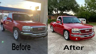 1 WEEK TRUCK TRANSFORMATION‼️2001 GMC SIERRA SINGLE CAB STEPSIDE BUILD ‼️‼️