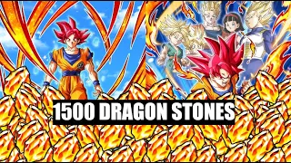 1500 DRAGON STONES READY! God Goku Saiyan Day Dokkanfest Summons | Dragon Ball Z Dokkan Battle