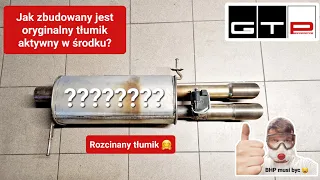 Jak wygląda w srodku fabryczny tłumik aktywny? Rozcinamy tłumik👍