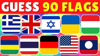 Guess the Country by the Flag | Can You Guess All 90 Flags?
