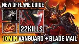 How to Fast Farm Axe 10Min Vanguard + Blade Mail Against Juggernaut Offlane Dota 2